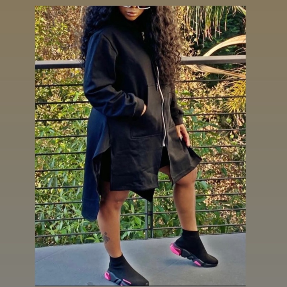 Long Sleeve, Hooded, Zip Up Jacket